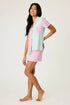 Pj Salvage Secret Garden Striped Floral Short Set